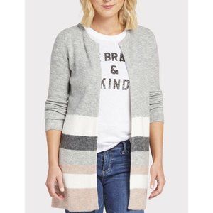 Stitches & Stripes Open Front Cardigan Sweater Womens S Gray Acrylic Blend